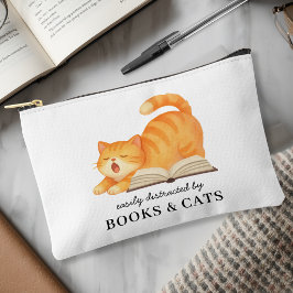 Aquarel Boekenkat Grappige Boekliefhebber Uitspraa Etui