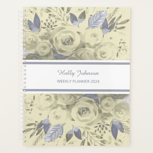 Aquarel Boho Bloemenboeket Weekplanner Planner (Voorkant)