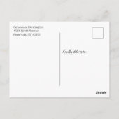 Aquarel Boho Bloemige Bruiloftsuitnodiging Briefkaart (Achterkant)