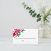 Aquarel Boho Chic Bloemen Bruiloft Plaatskaartje (Staand voorkant)