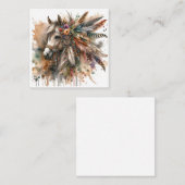 Aquarel Boho Horse Note Kaart Notitiekaartje (Voorkant / Achterkant)
