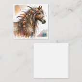 Aquarel Boho Horse Note Kaart Notitiekaartje (Voorkant / Achterkant)