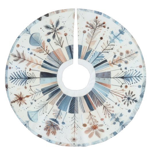 Aquarel Boho Landelijke Kerstvakantie Kerstboom Rok (Voorkant)