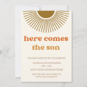 Aquarel Boho Retro hier komt de zon op maat Kaart (Voorkant)