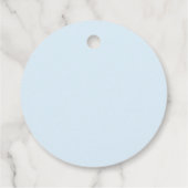 Aquarel Boog Blauwe Baby Jongen Shower Bedankt Bedankjes Labels (Achterkant)