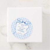 Aquarel Boog Blauwe Baby Jongen Shower Bedankt Bedankjes Labels (In situ)