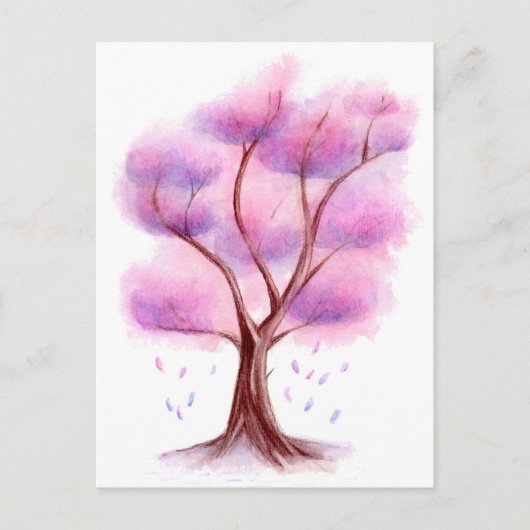 Aquarel Boom Briefkaart (Voorkant)