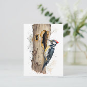 Aquarel Boomkruiper op zoek naar insecten Briefkaart (Staand voorkant)