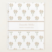 Aquarel Bord Roze Posy Pattern Weekplanner Planner (Voorkant)
