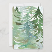 Aquarel bos bespaar onze datum trouwkaart kaart (Achterkant)