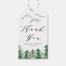 Aquarel Bos Bruiloft Dank Je Cadeaulabel