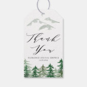 Aquarel Bos Bruiloft Dank Je Cadeaulabel (Achterkant)