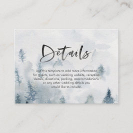 Aquarel bos bruiloft details kaart