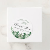 Aquarel Bos Bruiloft Feest Bedankt Bedankjes Labels (In situ)