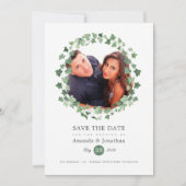 Aquarel Bos Bruiloft Groen Save The Date (Voorkant)