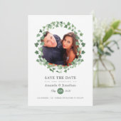 Aquarel Bos Bruiloft Groen Save The Date (Staand voorkant)