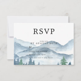 Aquarel Bos Bruiloft RSVP Reactiekaart Kaartje