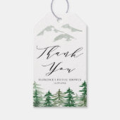 Aquarel Bos Bruiloft Thank You Cadeaulabel (Voorkant)