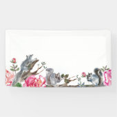 Aquarel bos eekhoorn banner (Horizontaal)