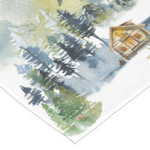 Aquarel bos scène korte tafelloper (Hoek)