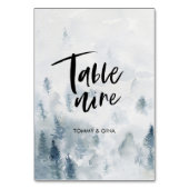 Aquarel Bos Trouwtafel kaarten - tabel 9 (Achterkant)