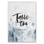 Aquarel Bos Trouwtafel kaarten - tafel twee (Achterkant)