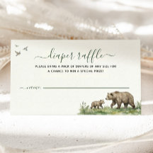 Aquarel bosbeer babyshower luierspel