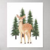 Aquarel Bosdier Kraamkamer Muur Kunst Poster (Voorkant)