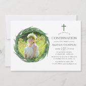 Aquarel bosgroen bevestiging kaart (Voorkant)