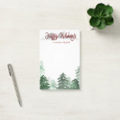 Aquarel Bosland, Prettig Feestdagen Post-it® Notes (Kantoor)