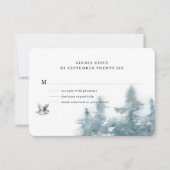Aquarel Bosuil Botanisch RSVP Kaartje (Voorkant)