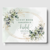 Aquarel Botanisch Bruiloftsfeest Gastboek Gastenboek (Voorkant)