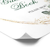 Aquarel Botanisch Gastboek Tafel Sign Poster (Hoek)