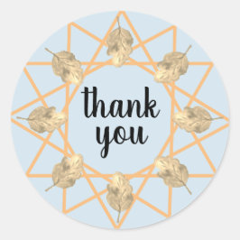 Aquarel Botanische Moderne Gebladerte Dank Je Wel  Ronde Sticker