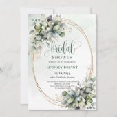 Aquarel Botanische Trouwfeest Uitnodiging (Voorkant)