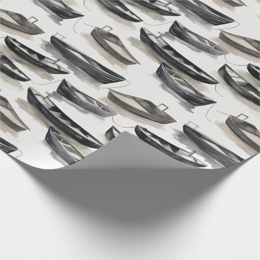 Aquarel boten inpakpapier (Hoek)