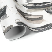 Aquarel boten inpakpapier (Rol Hoek)