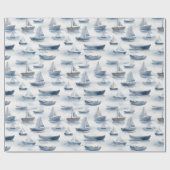Aquarel boten inpakpapier (Vlak)