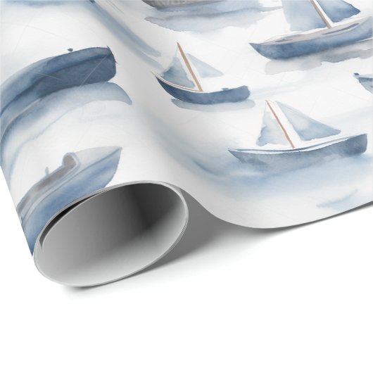 Aquarel boten inpakpapier (Rol Hoek)