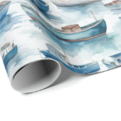 Aquarel boten inpakpapier (Rol Hoek)