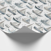 Aquarel boten inpakpapier (Hoek)