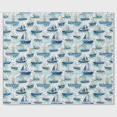 Aquarel boten inpakpapier (Vlak)