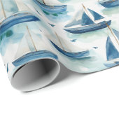 Aquarel boten inpakpapier (Rol Hoek)