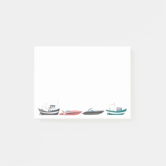 Aquarel boten schepen schilderkunst kunst post-it® notes (Voorkant)