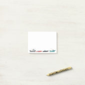 Aquarel boten schepen schilderkunst kunst post-it® notes (Op bureau)