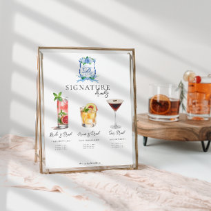 Aquarel   Bruid & Bruidegom Signature Drank Poster