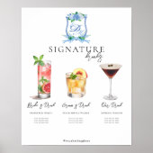 Aquarel | Bruid & Bruidegom Signature Drank Poster (Voorkant)