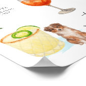 Aquarel | Bruid & Bruidegom Signature Drank Poster (Hoek)