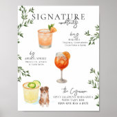 Aquarel | Bruid & Bruidegom Signature Drank Poster (Voorkant)