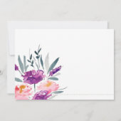 Aquarel Bruidsfeest Uitnodigingen Met Bloemen (Achterkant)